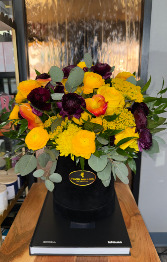 Yellow & Black Floral Box  