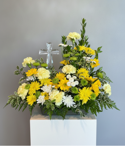 Yellow Crystal Cross 