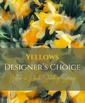 Yellow Designer's Choice Standing Spray Standing Spray