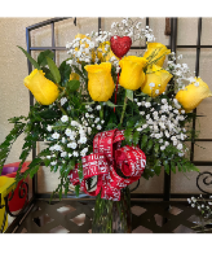 Yellow Dozen Vase