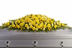 Yellow elegance  Casket Spray