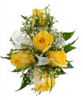 Yellow Mini Rose Wrist Corsage FHF-204 ***Pick Up Only***