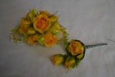 yellow prom  wrist corsage