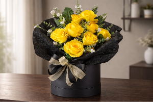 Yellow Rose Hand bouquet Presentation Bouquet