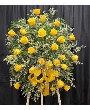 YELLOW ROSE OF TEXAS STANDING SPRAY