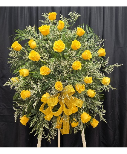 YELLOW ROSE OF TEXAS STANDING SPRAY
