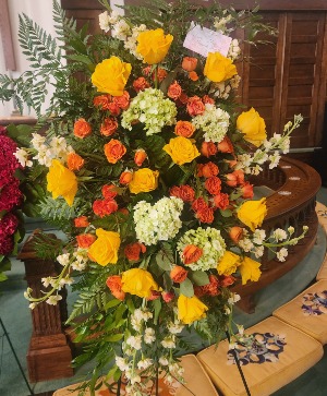 Yellow Rose Standing Easel