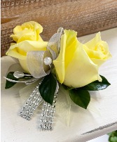 Yellow Sparkle Wrist Corsage Corsage