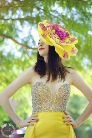Yellow Statement Floral Headpiece  Flower Crown 