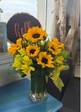 Yellow Sunshine Flower Arrangement 