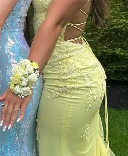 Yellow Wrist Corsage prom