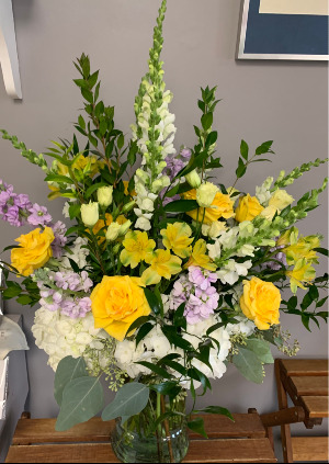 Yellows and whimsy vase