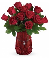 You Are Cherished Red Rose Arrangement  