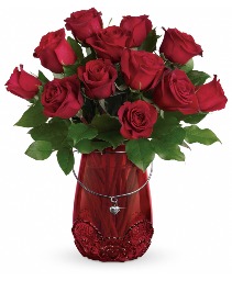 You Are Cherished Red Rose Arrangement  