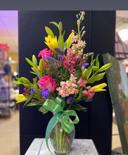 You Bring me joy Mixed Flowers in a vase