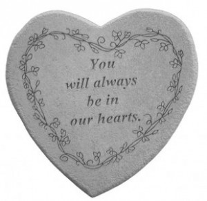 You Will Always Be in My Heart Gray Stone - including stand 