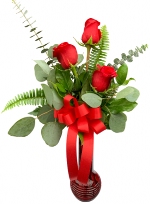 Graceful Trio Rose Vase 
