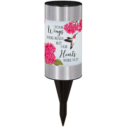 Your Wings Solar Stake Sympathy Keepsake