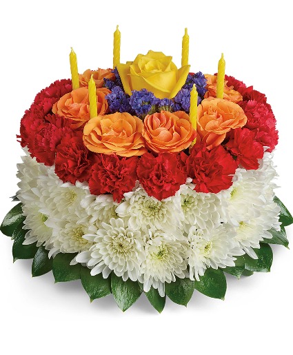 Your Wish is Granted Floral Cake  