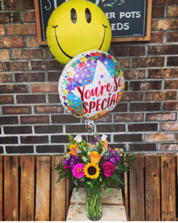 You’re so SPECIAL flowers and balloons  
