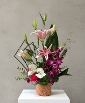 Zen Elegance Orchid & Lily Arrangement(LIMITED)