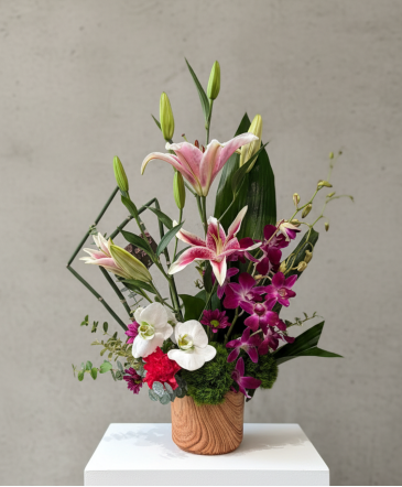 Zen Elegance Orchid & Lily Arrangement(LIMITED) in Winnipeg, MB | CHARLESWOOD FLORISTS