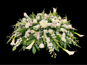 Zll white mix Casket cover 