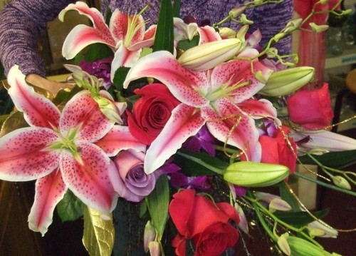 Stargazer bouquet at Touch of Love Florist & Weddings